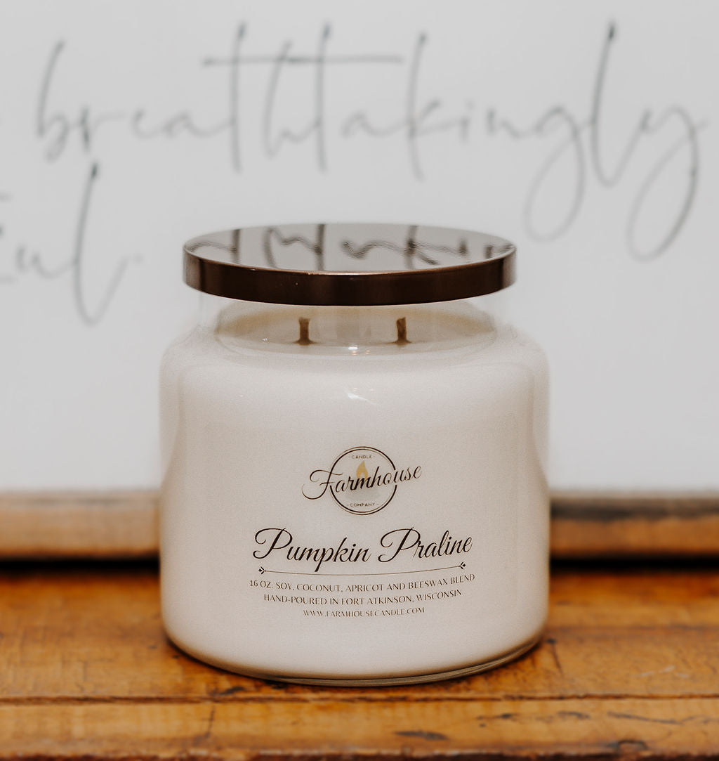 16 oz. Pumpkin Praline Candle - Farmhouse Candle Company